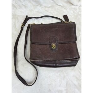 Vintage Coach Willis Bag: Mahogany Leather Crossbody Purse
